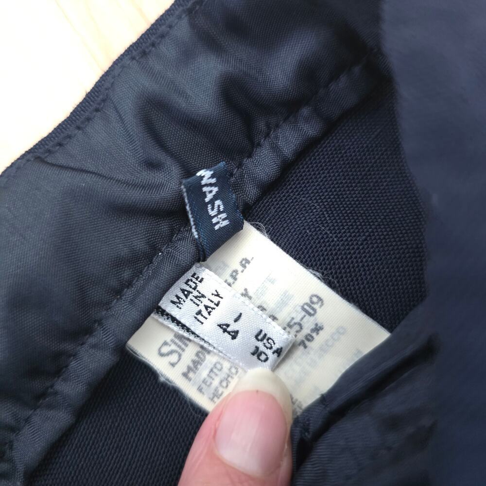Armani Jeans Viscose Linen Blend Cargo Pants Navy Made in Italy Size US 10 - Picture 6 of 12